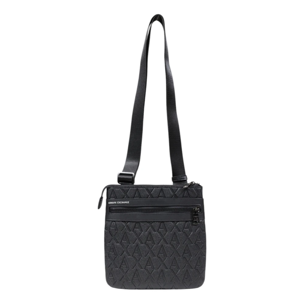 Armani Exchange Polyester Schoudertas met Rits Black Heren