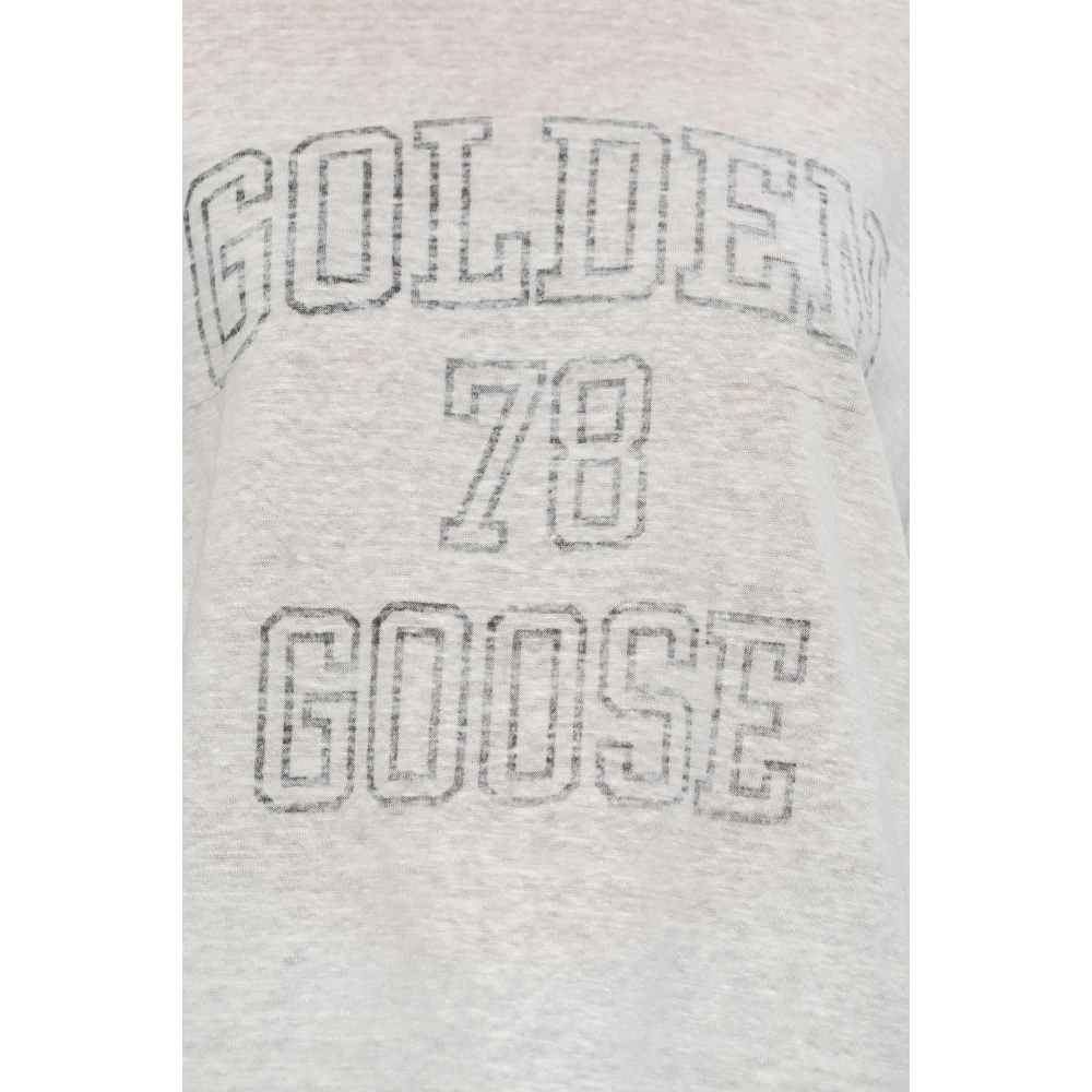 Golden Goose Linnen T-shirt Beige Dames