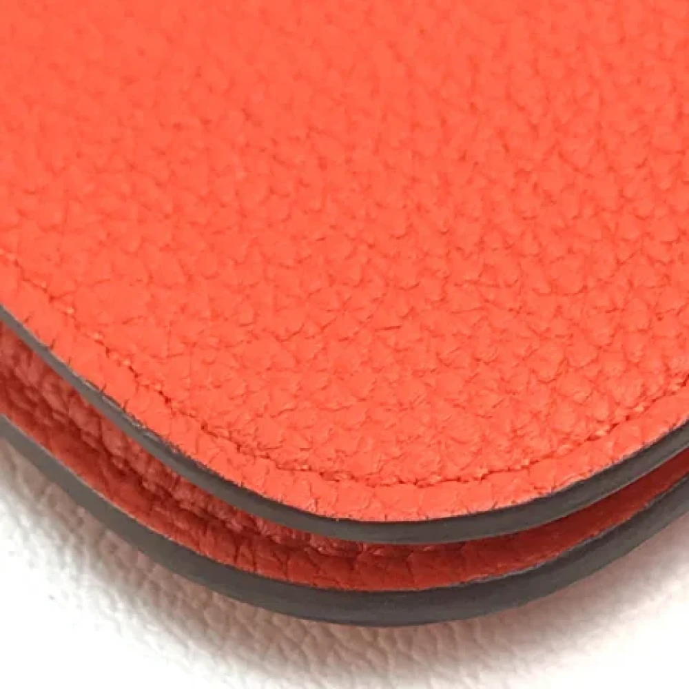 Hermès Vintage Pre-owned Leather wallets Orange Dames