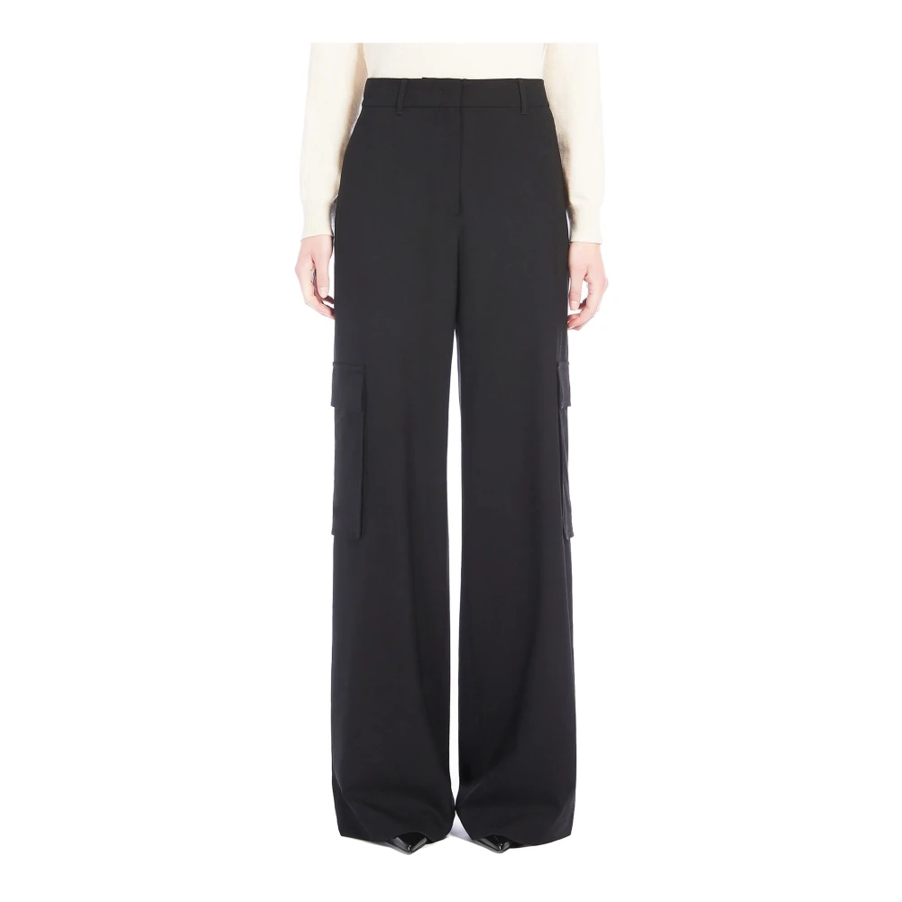 Max Mara Studio Cargo Broek met Zakken Black Dames