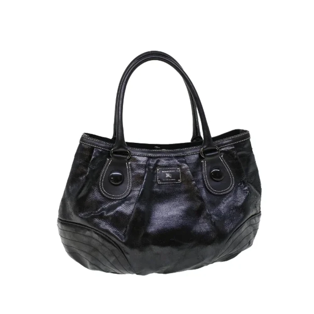 Burberry Vintage Pre-owned Canvas handbags Black Dames