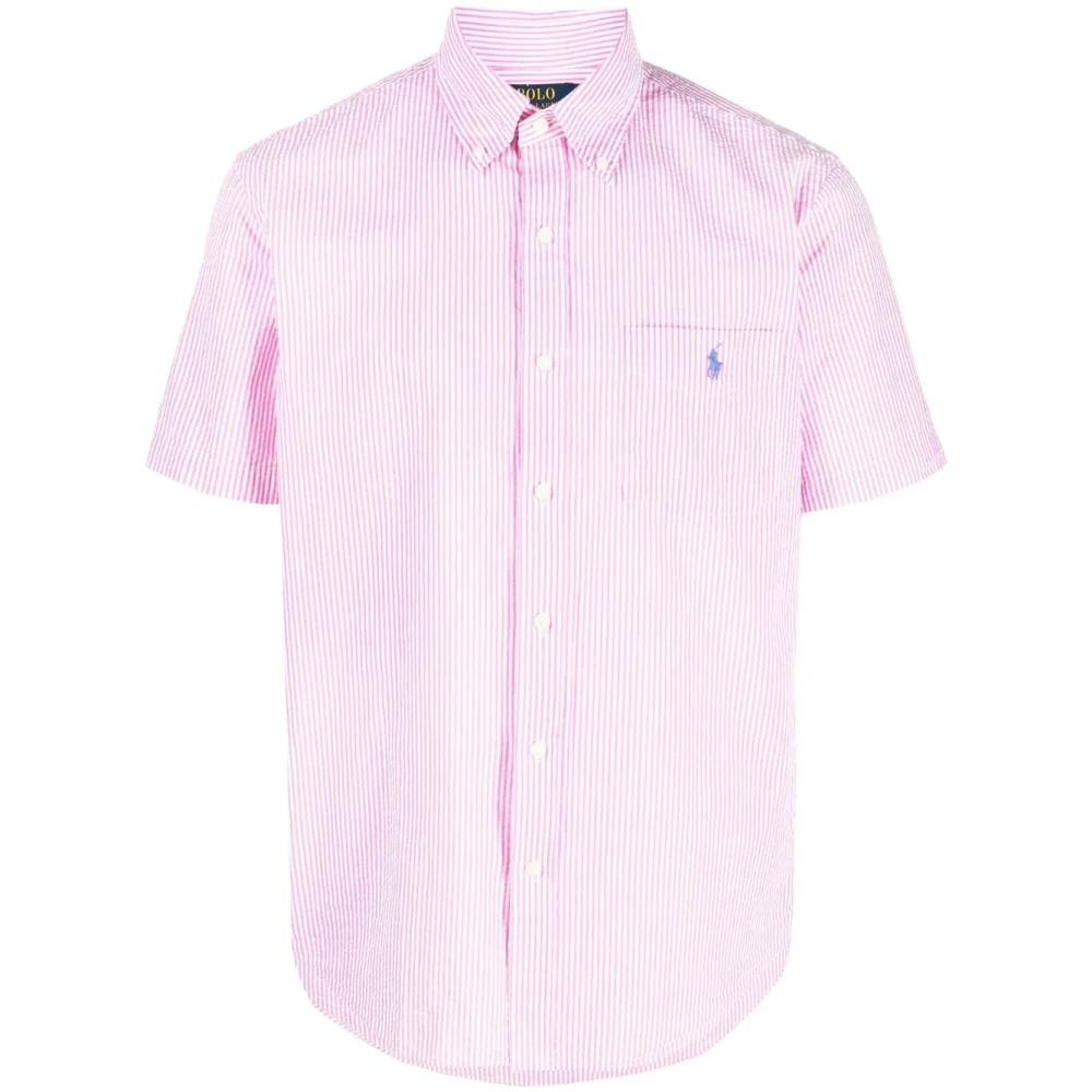 Polo Ralph Lauren Rosa Seersucker Skjorta