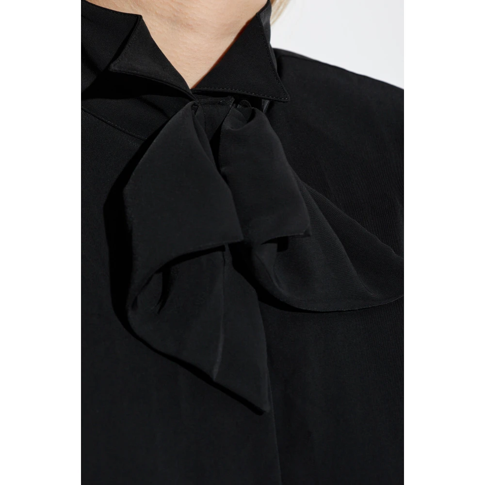 Balenciaga Overhemd met stropdassen Black Dames