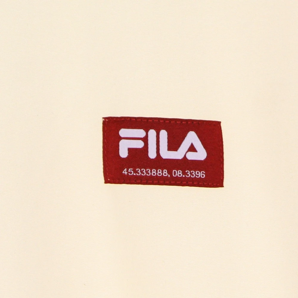 Fila Hoge Hals Rits Sweatshirt Lichtgewicht Jas Beige Heren