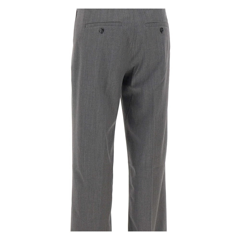 Birgitte Herskind Grijze Wollen Wijde Pijp Broek Gray Dames