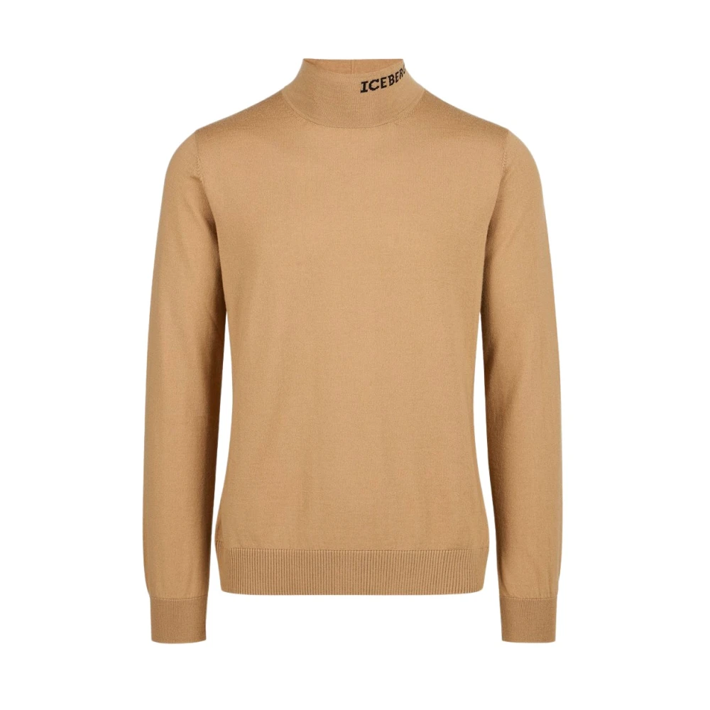 Iceberg Mock trui in extra fijne merino Beige Heren