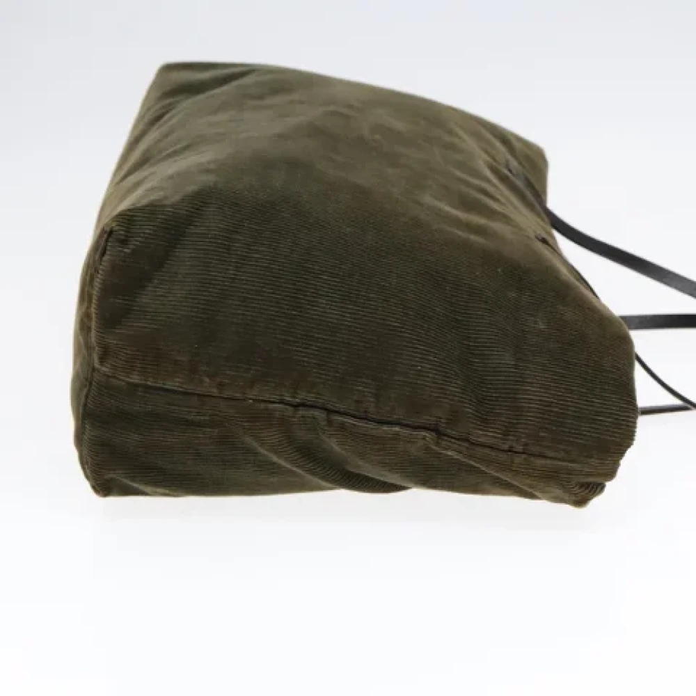 Fendi Vintage Pre-owned Corduroy fendi-bags Green Dames