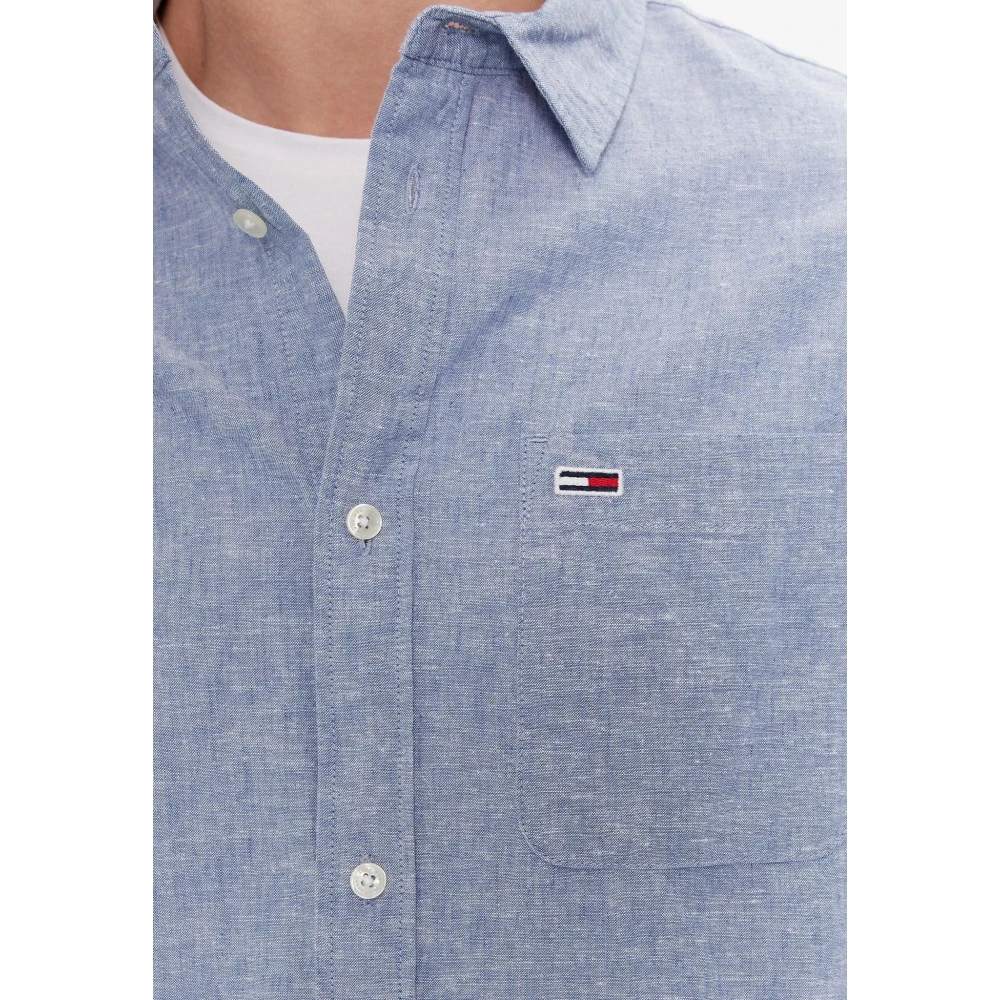 Tommy Jeans Shirts Blue Heren