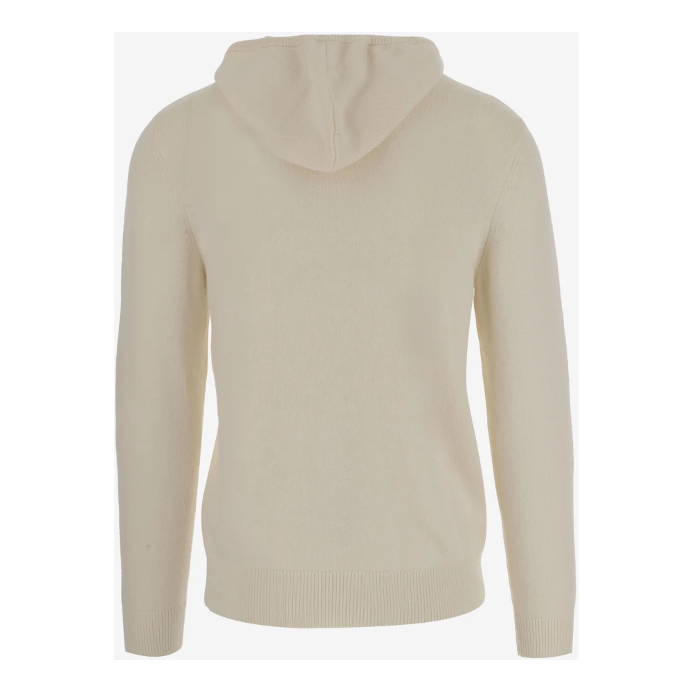 MC2 Saint Barth Wolmix Logo Gebreide Sweatshirt White Heren