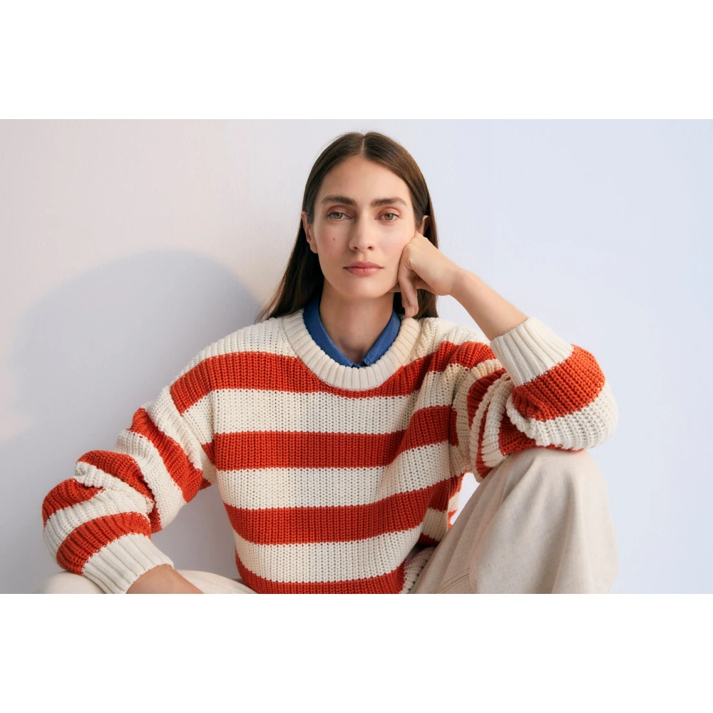 The New Society Leto Woman Jumper Chili Red Dames