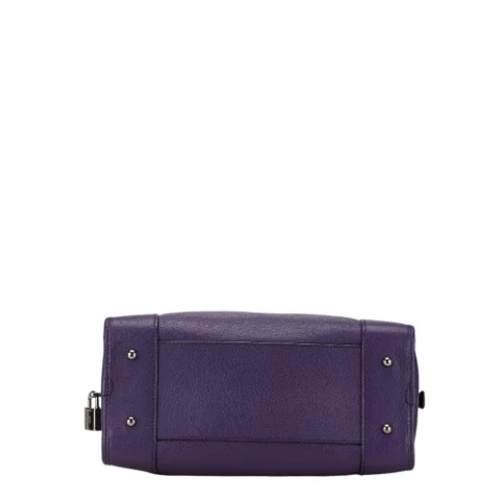 Loewe Pre-owned Leather handbags Purple Dames