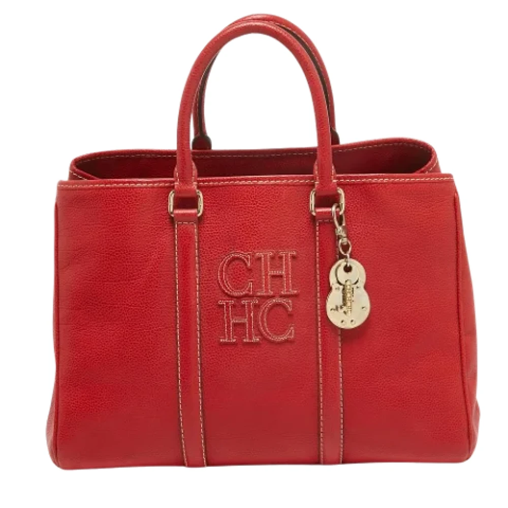 Carolina Herrera Pre-owned Leather handbags Red Dames