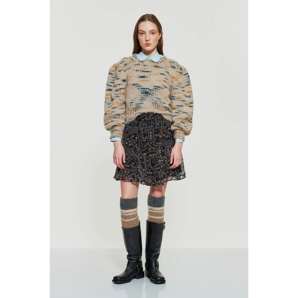 Antik batik Elie print rok Black Dames