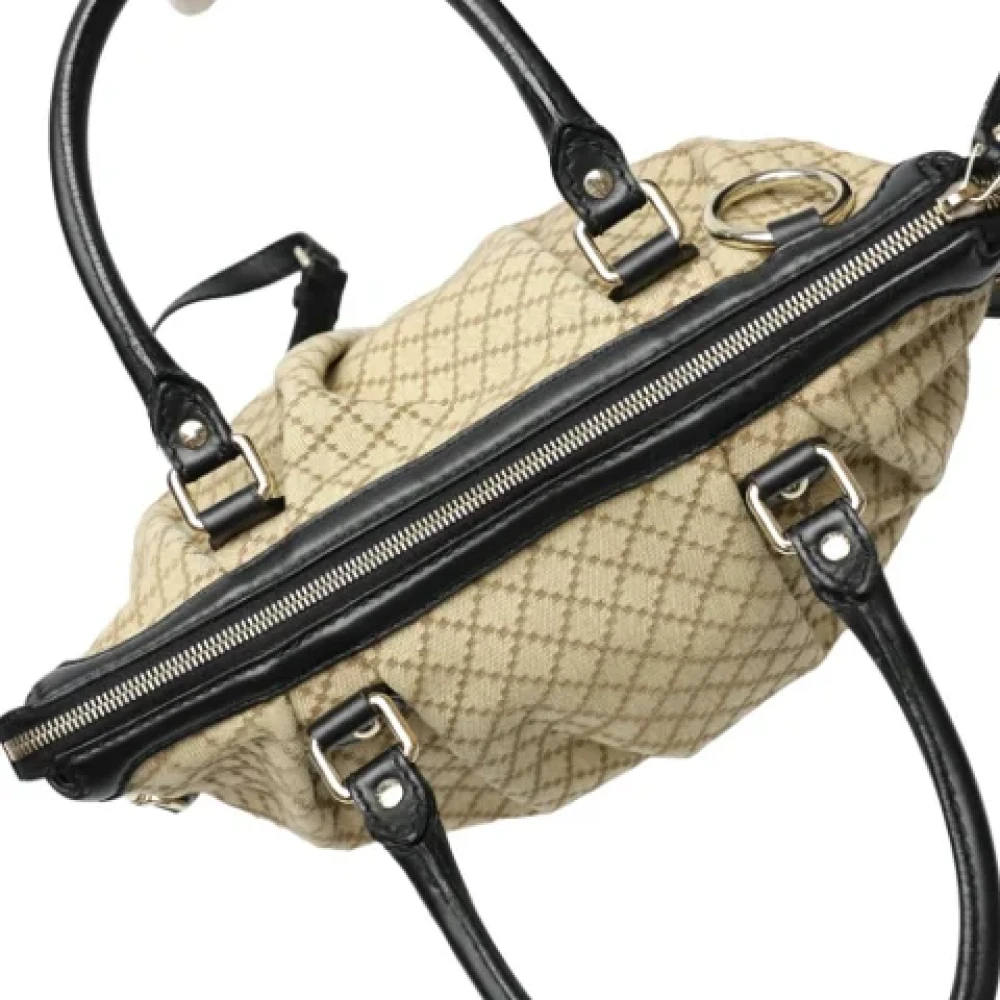 Gucci Vintage Pre-owned Canvas gucci-bags Beige Dames