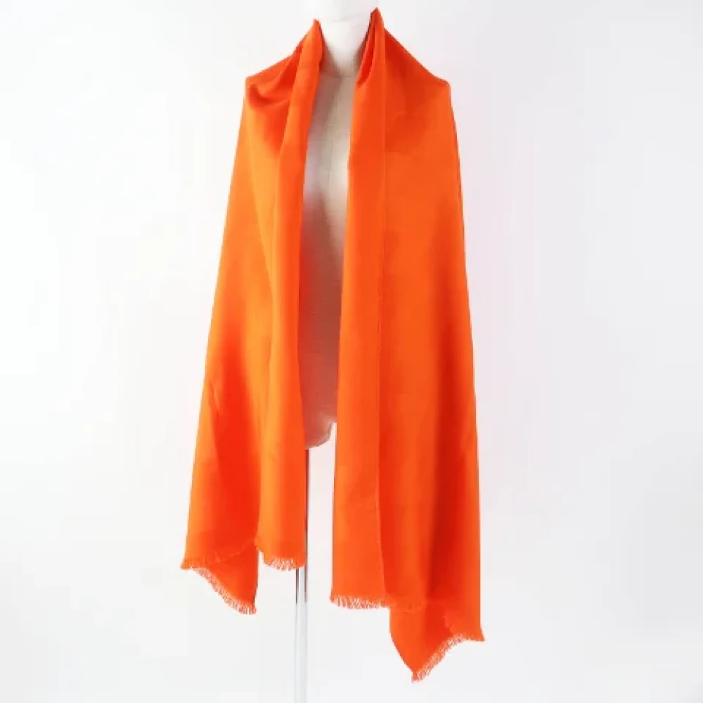 Hermès Vintage Pre-owned Fabric scarves Orange Dames