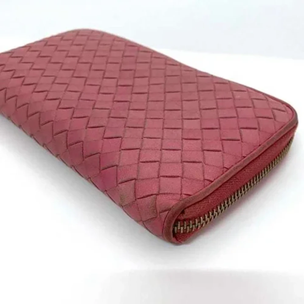 Bottega Veneta Vintage Pre-owned Leather wallets Pink Dames