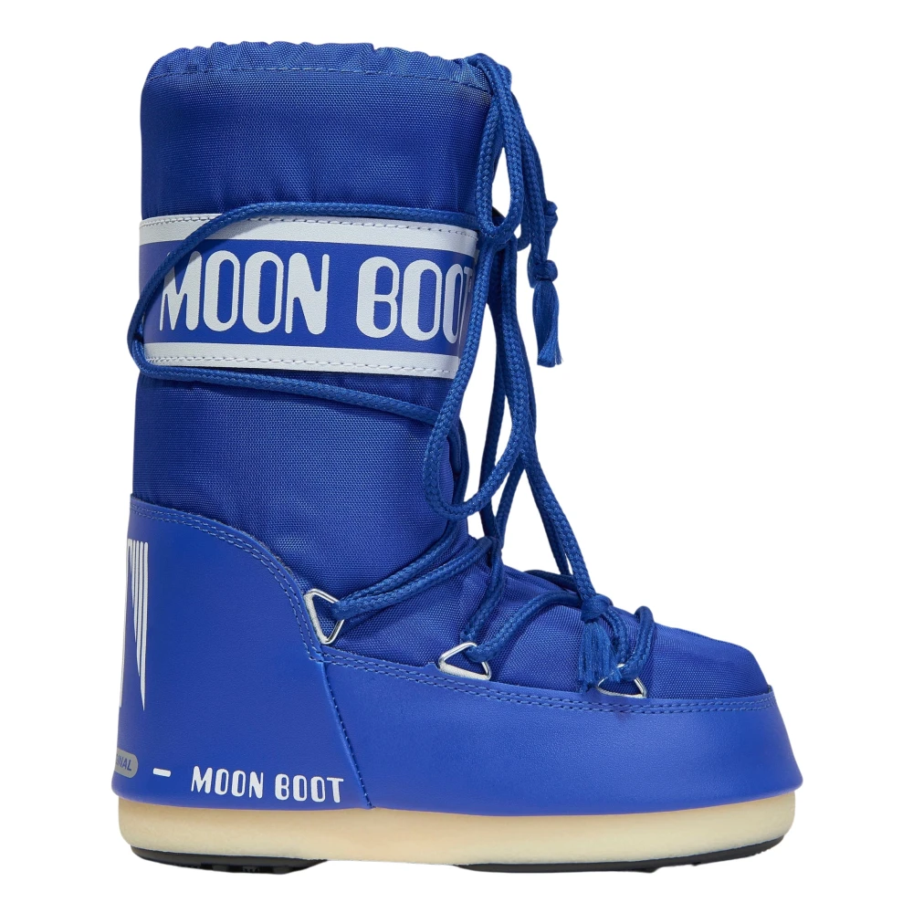 Moon Boot Unisex Kids Blue Kids Boots, 23 Eu, Nylon Snow Boots