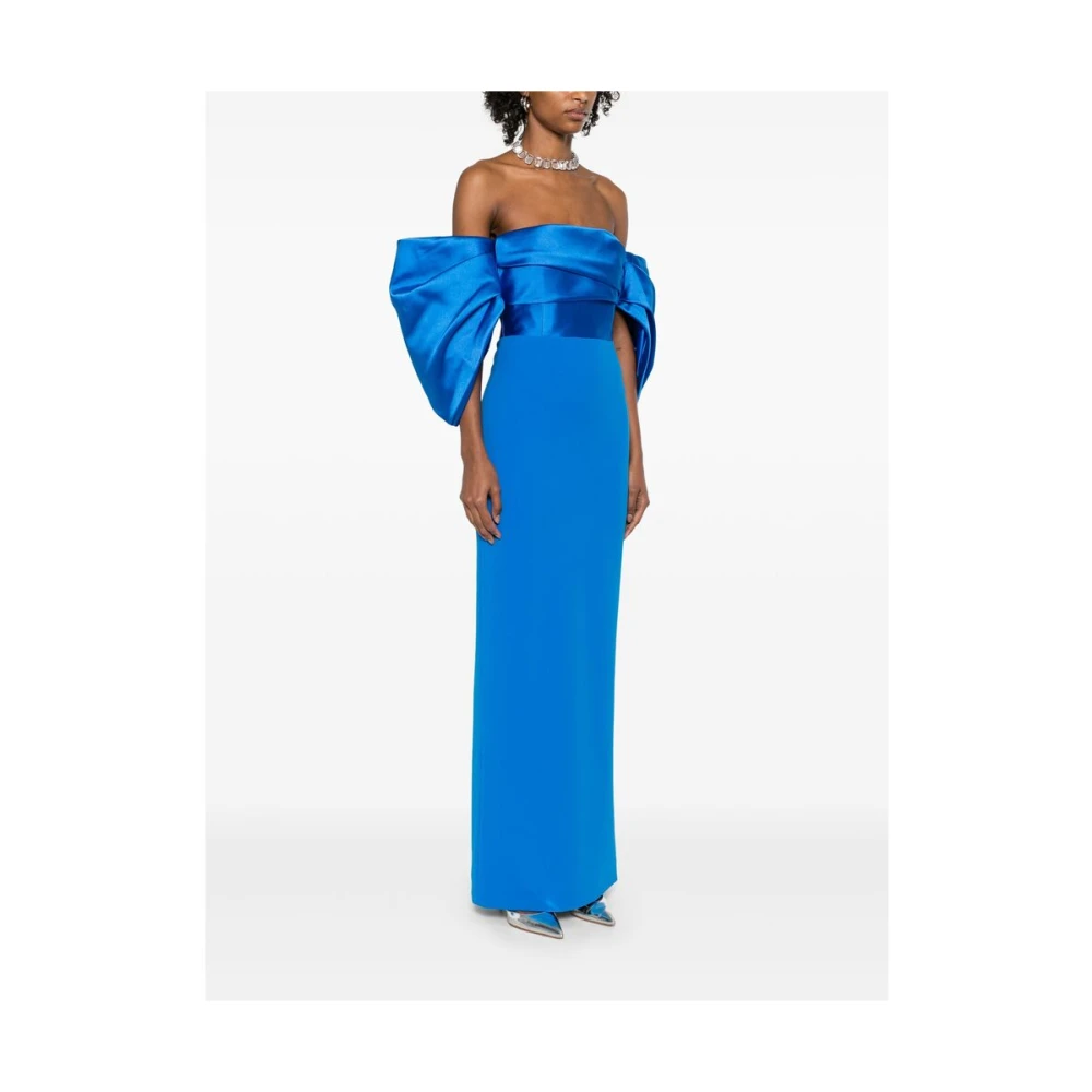 Solace London Koningsblauwe Bardot Hals Jurk Blue Dames