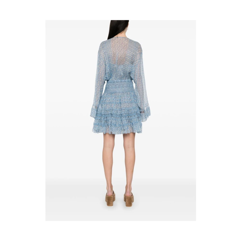 Ermanno Scervino Lichtblauwe Kant Voorkant Jurk Blue Dames