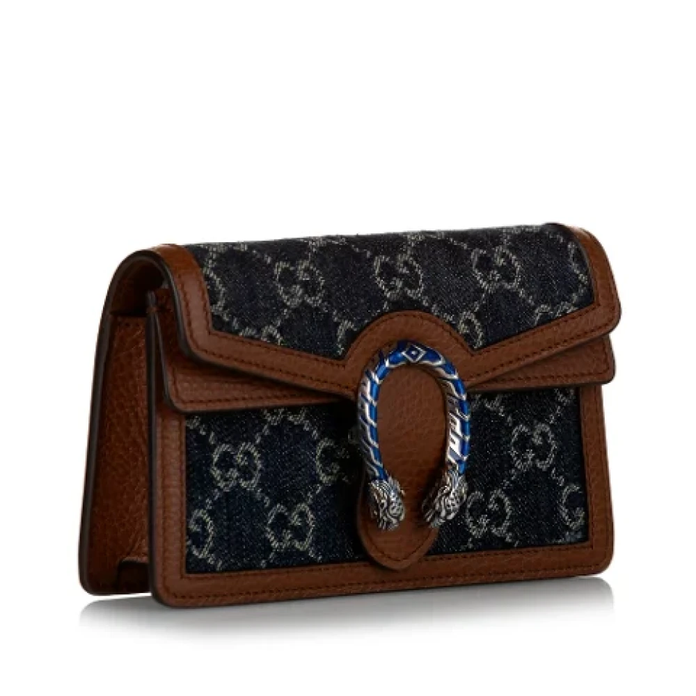 Gucci Vintage Pre-owned Denim handbags Blue Dames