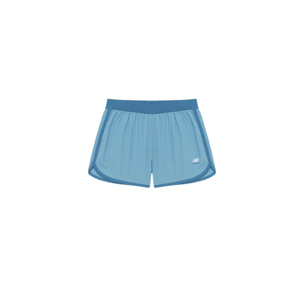 New Balance Effen kleur textiel shorts Blue Dames