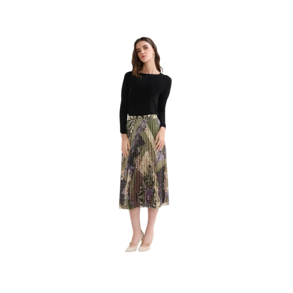 Alviero Martini 1a Classe Lange Rok in Klassieke Stijl Purple Dames
