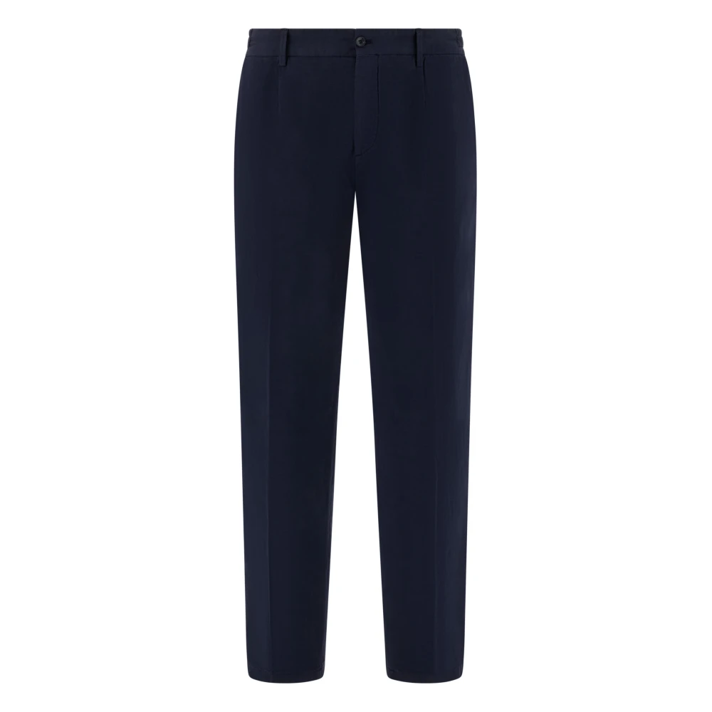 Boggi Milano Homme Bleu Pantalons, Taille: Xs Pantalon En Coton Et Lin