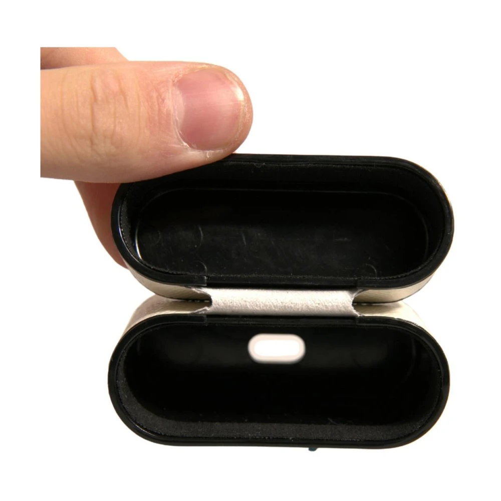 Dolce & Gabbana Wit Leren Logo AirPods Hoesje White Heren