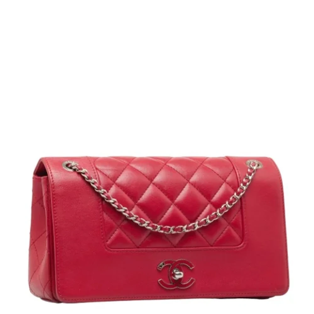 Chanel Vintage Pre-owned Leather shoulder-bags Red Dames
