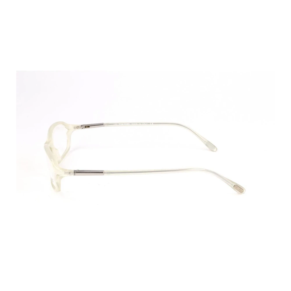 Tom Ford Witte Acetaatframebril met wijzerplaat White Dames