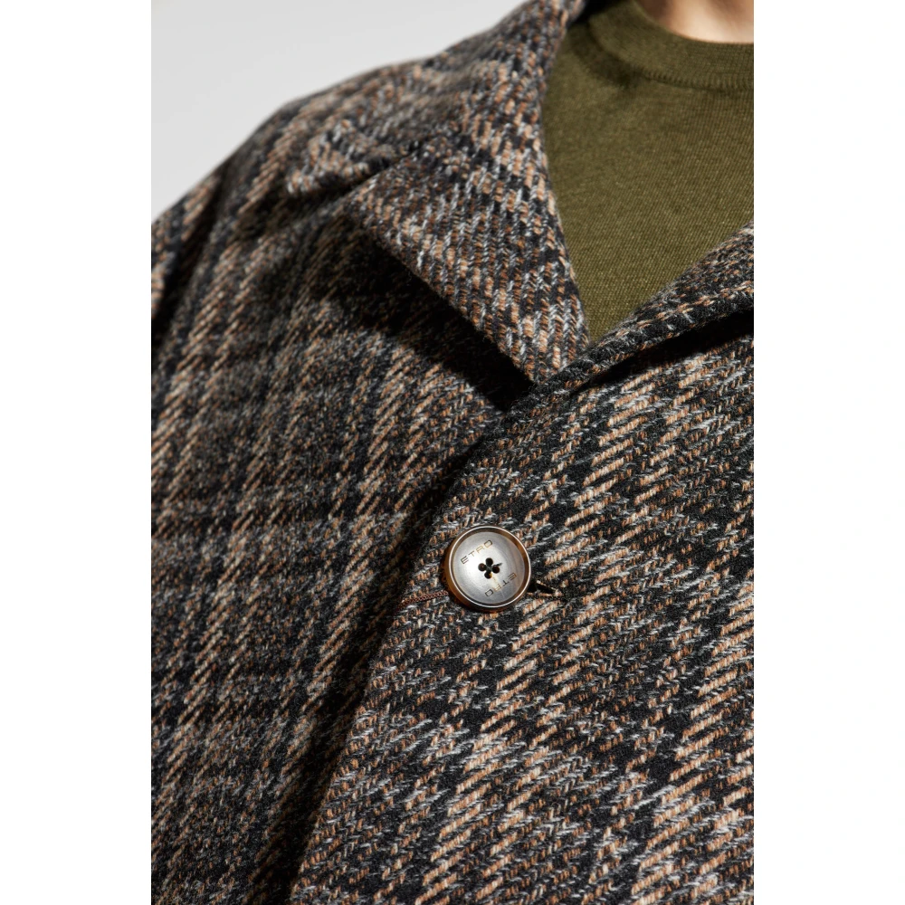 ETRO Geruite jas Gray Heren