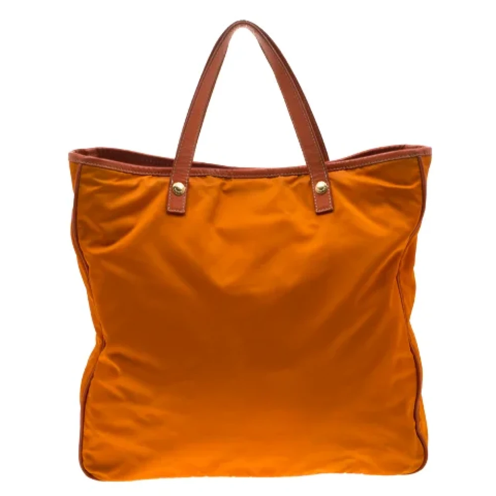 Prada Vintage Pre-owned Nylon totes Orange Dames