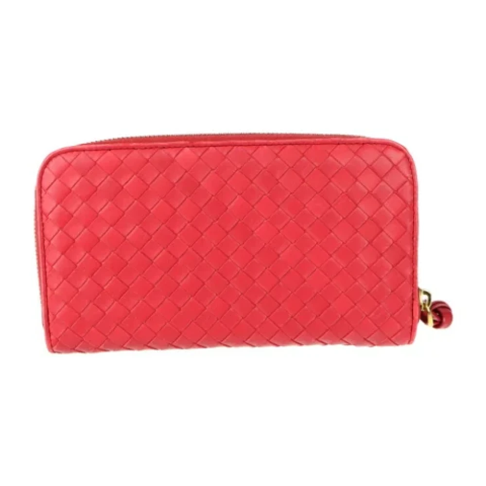 Bottega Veneta Vintage Pre-owned Leather wallets Red Dames