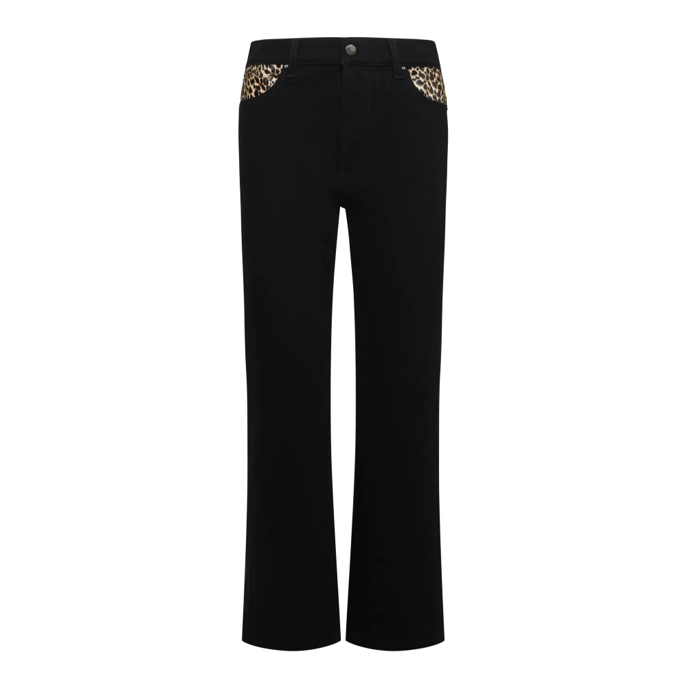 Amiri Luipaardzak Straight Jeans Black Dames