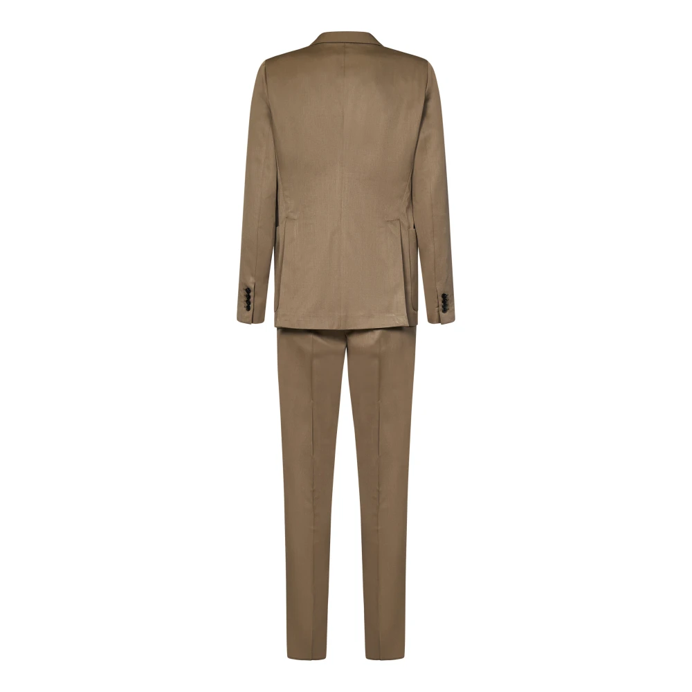 Emporio Armani Single Breasted Suits Beige Heren
