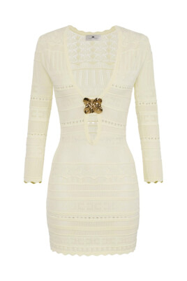 v-neck-lace-mini-dress