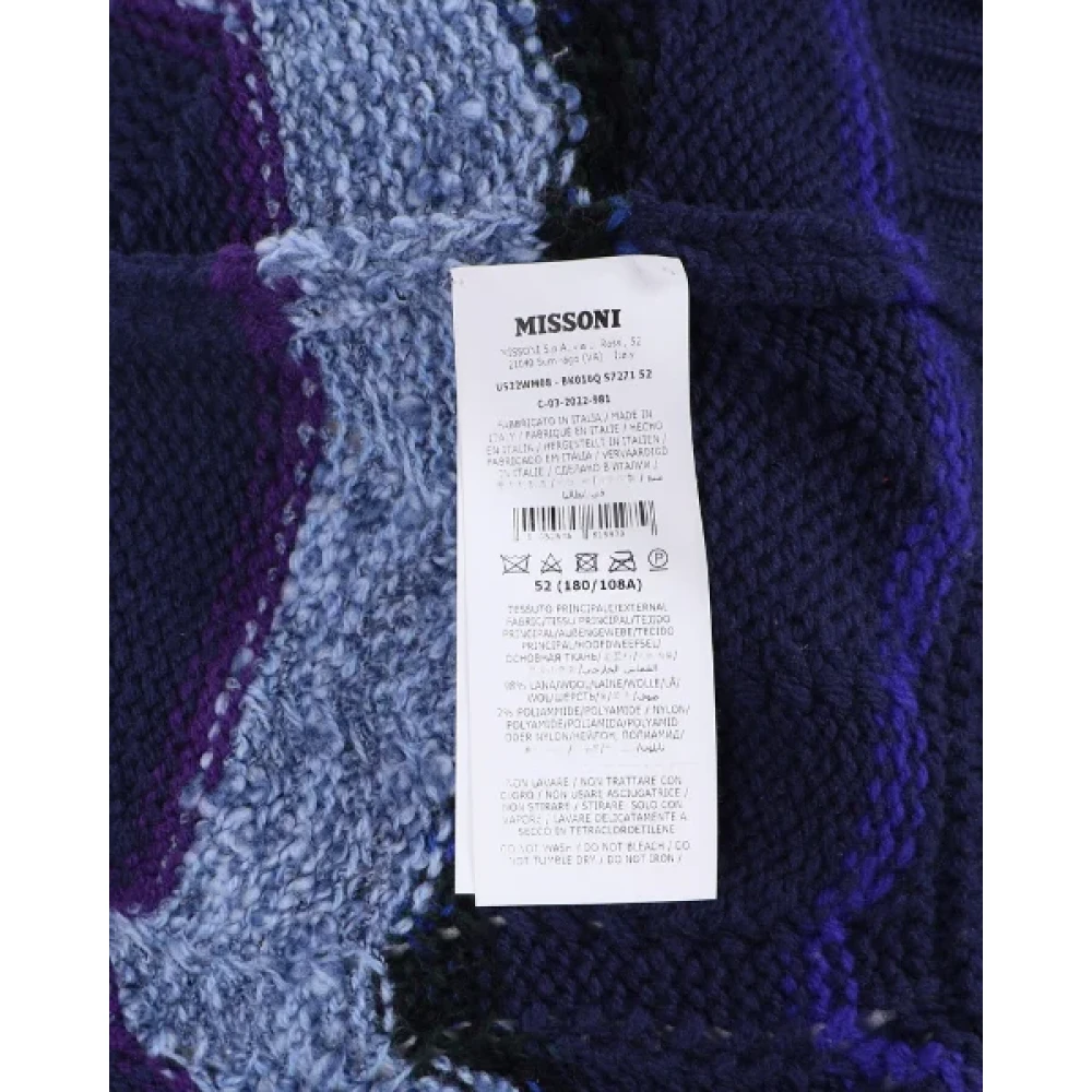 Missoni Pre-owned Wool tops Blue Dames