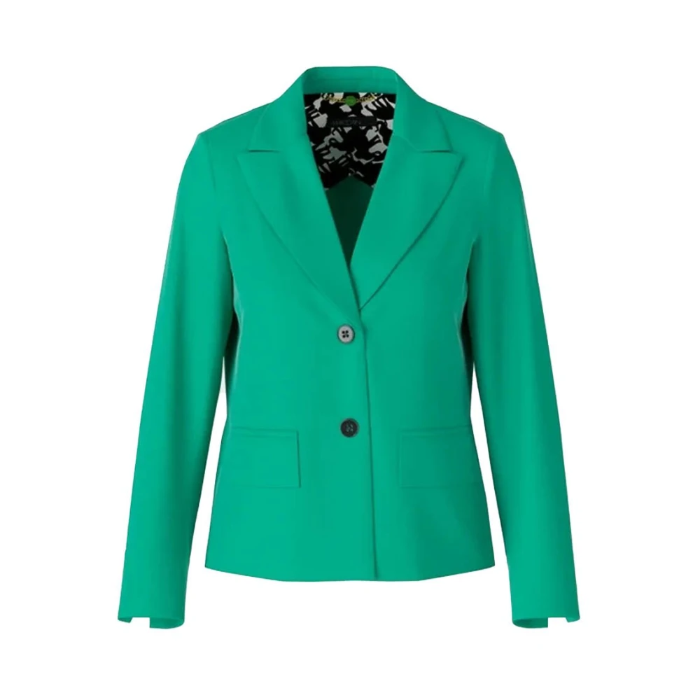 Marc Cain Women's Green Blazer With Stylish Collar And Button Closure - Blazers - M - Jackets