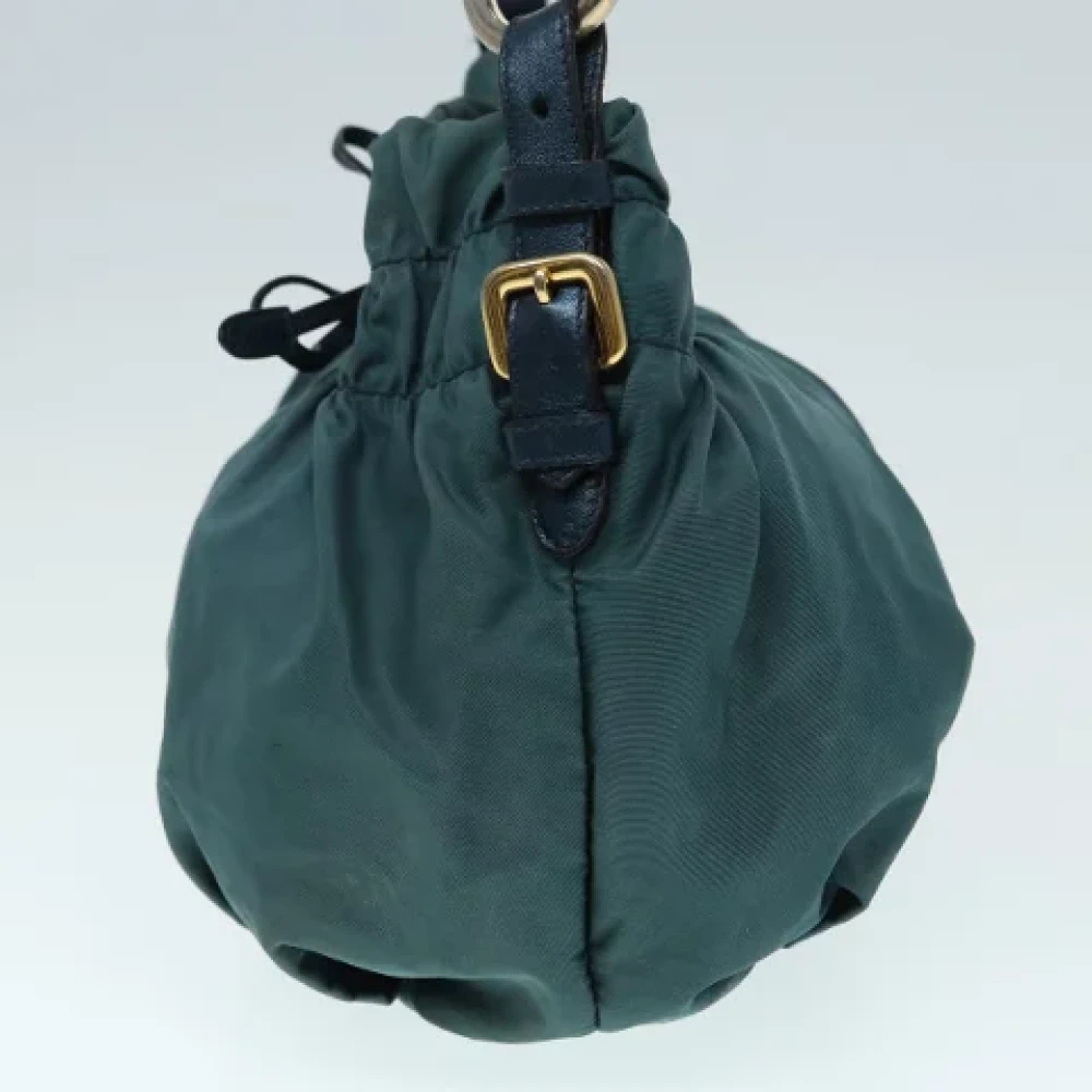 Prada Vintage Pre-owned Nylon handbags Green Dames