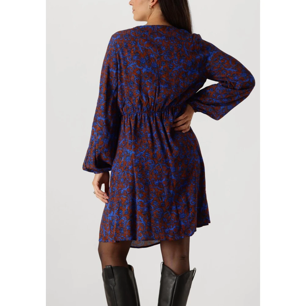 Ydence Blauwe Bloemen Mini Jurk Jaely Blue Dames