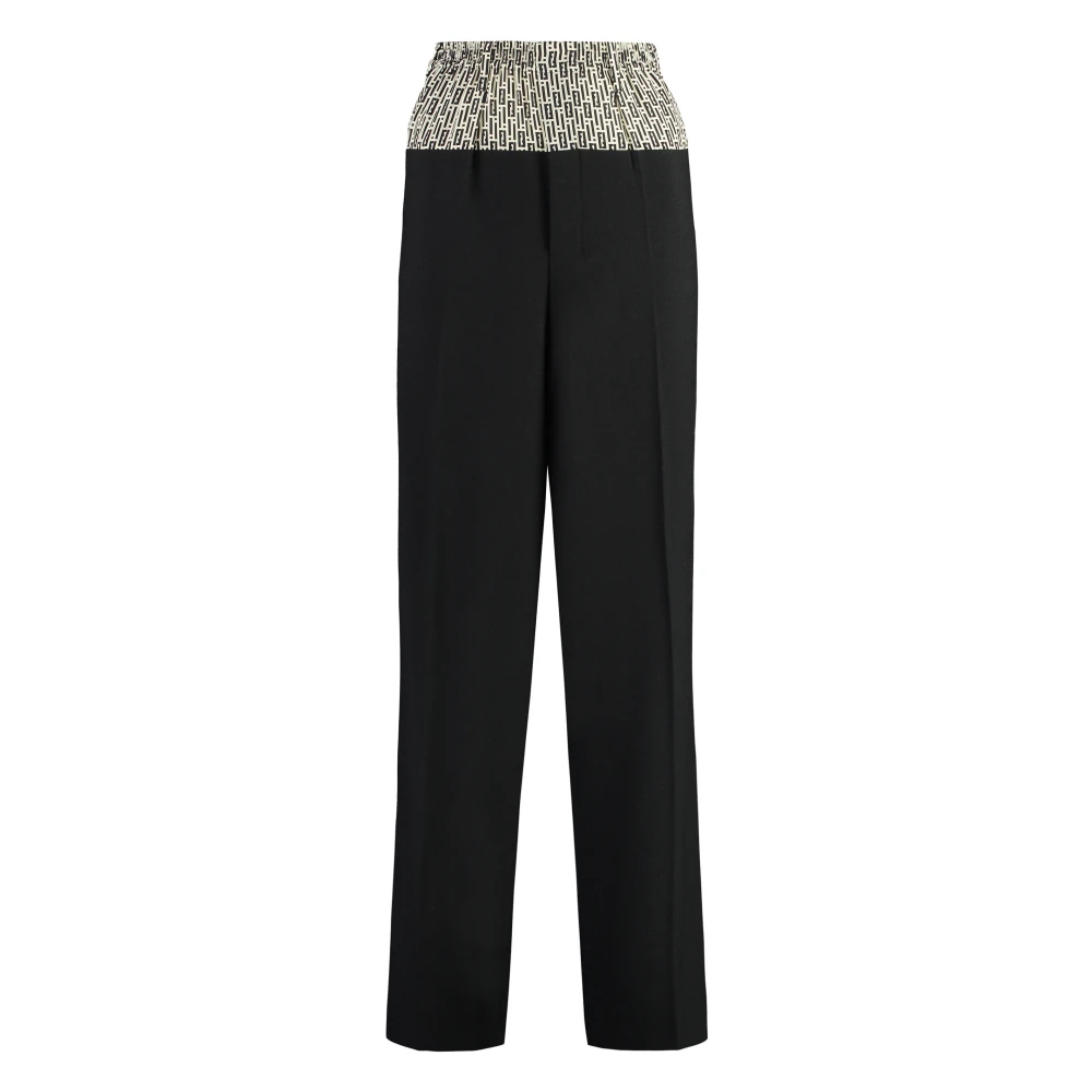 Fendi Damen Schwarz Hosen, K, Xsgröße: