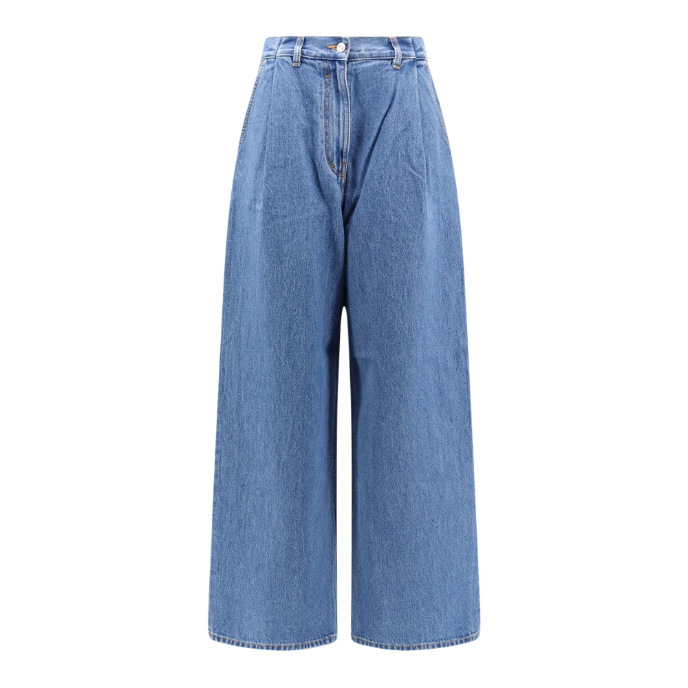 Givenchy Blauwe Jeans Lage Taille Knoop Rits Blue Dames