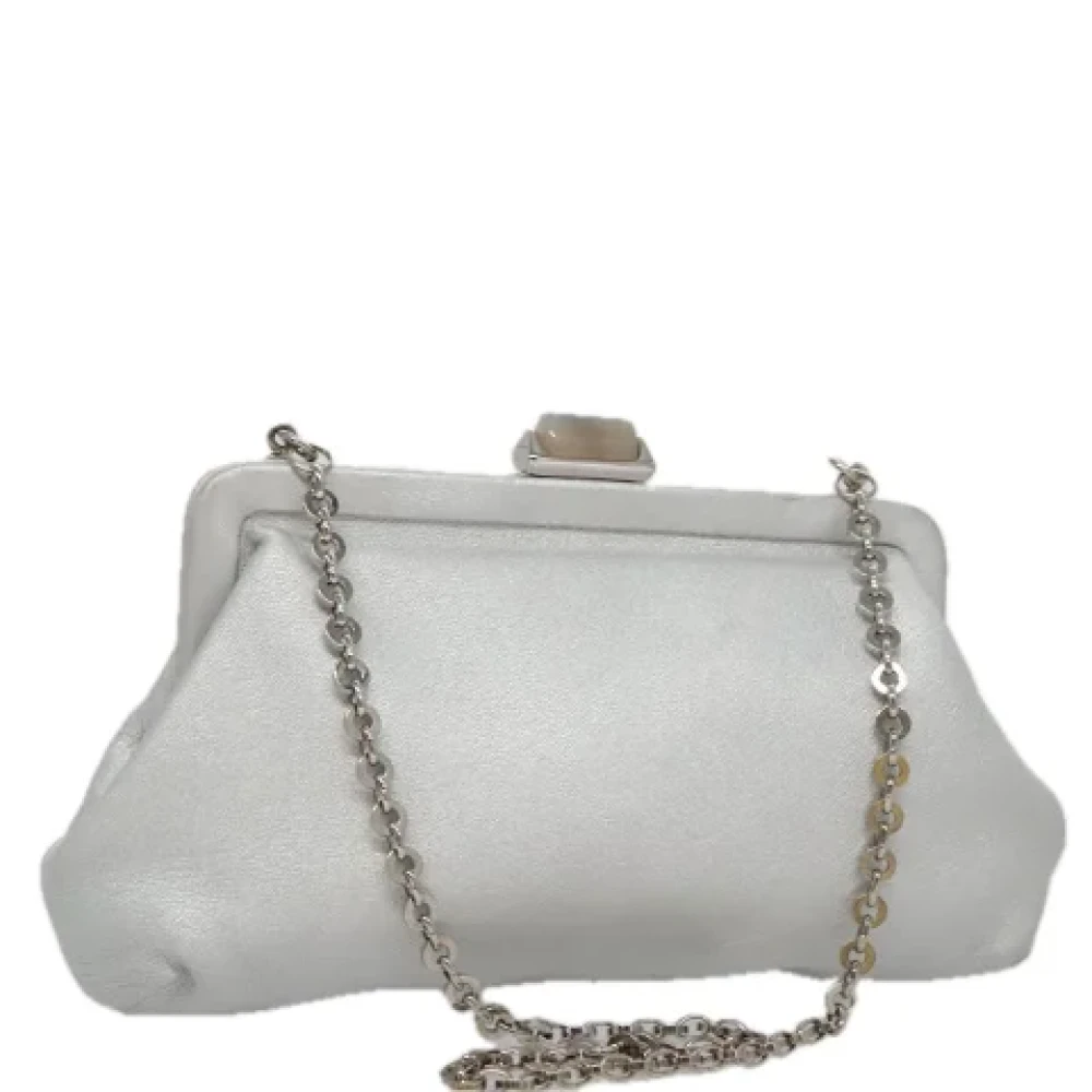 Salvatore Ferragamo Pre-owned Leather shoulder-bags Gray Dames