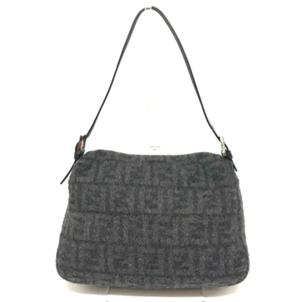 Fendi Vintage Pre-owned Canvas crossbody-bags Gray Dames