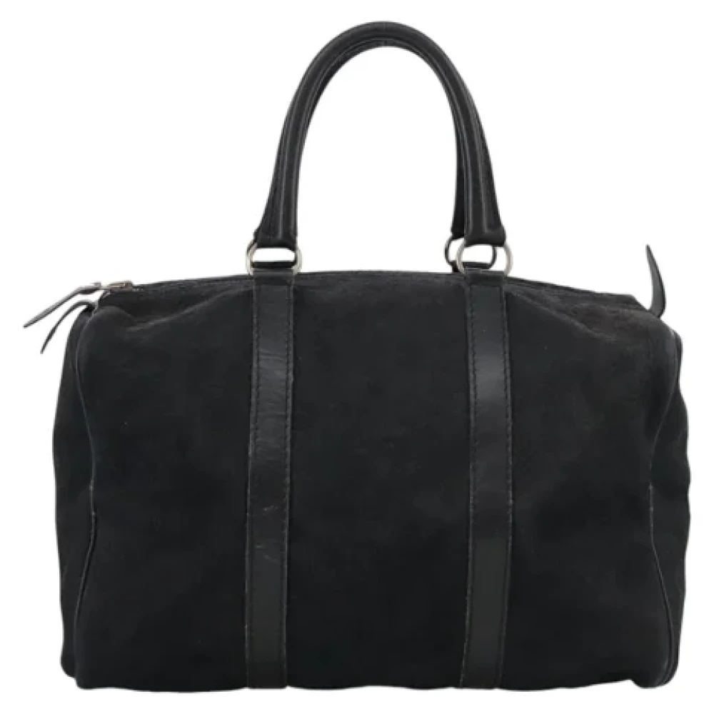 Dior Vintage Pre-owned Canvas handbags Black Dames