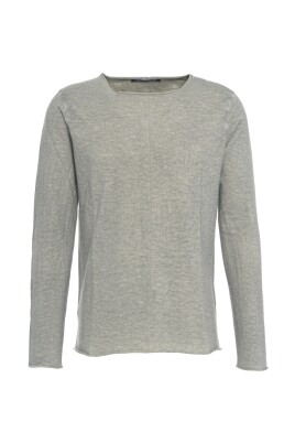 pull-en-tricot-gris-col-rond-manches-longues