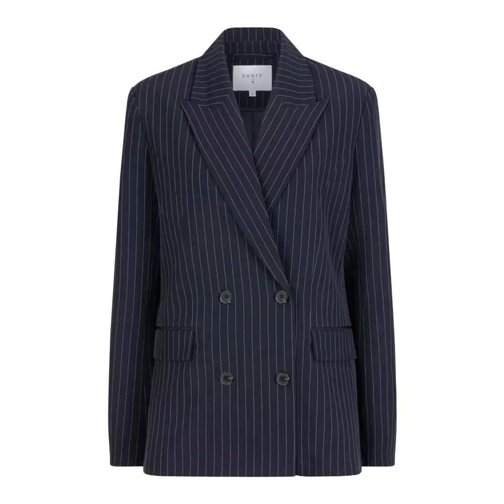 Dante 6 Pinstripe Blazer Blue Dames