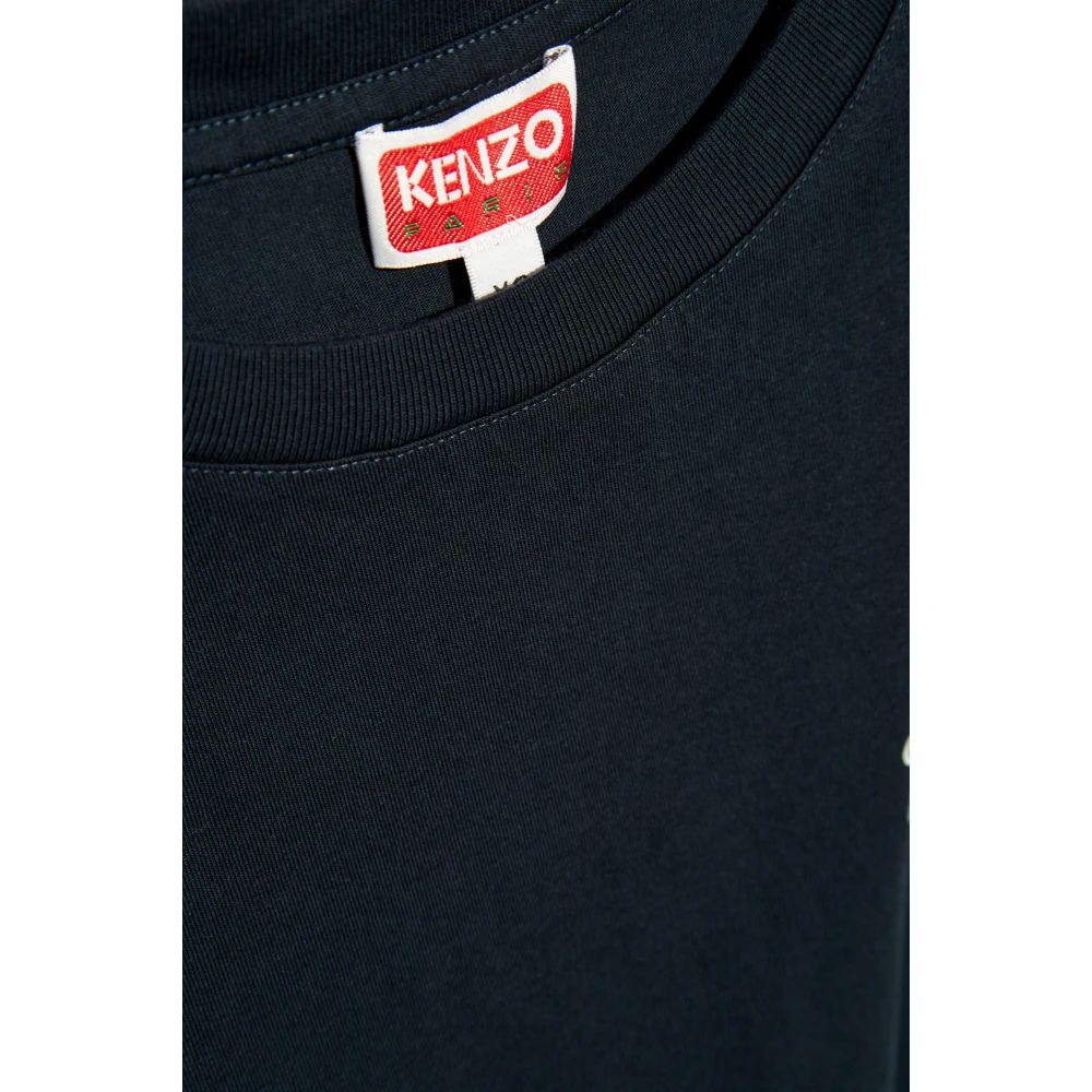 Kenzo Bedrukt T-shirt Blue Dames