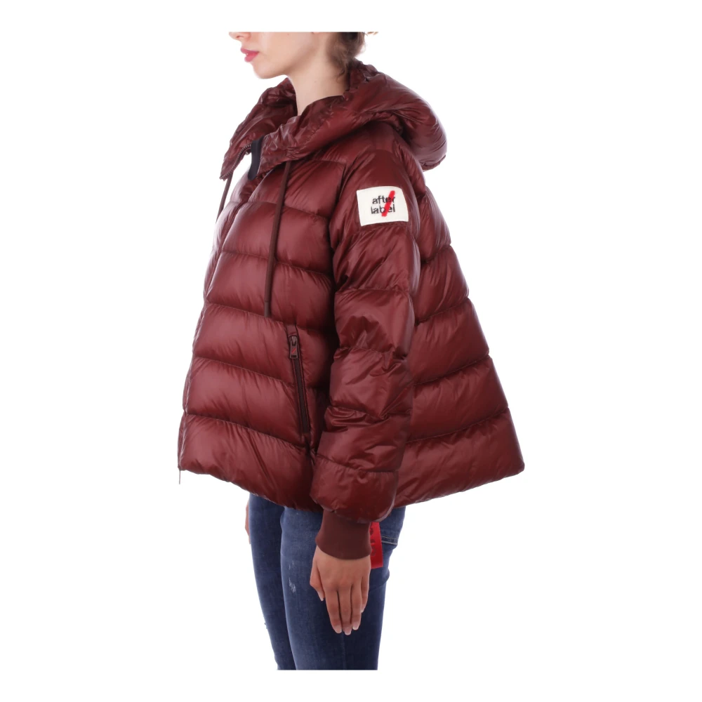Afterlabel Bruine jas met capuchon en ritssluiting Brown Dames