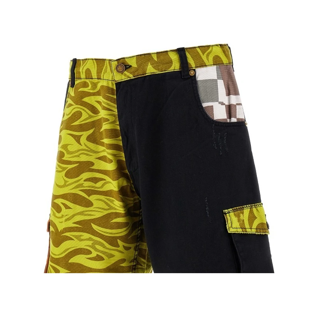 ERL Multicolor Cargo Bermuda Shorts Blok Ontwerp Multicolor Heren
